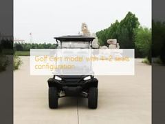 Modelo de carrito de golf con configuración de 4+2 asientos.